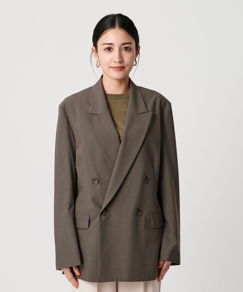 BEAUTY&YOUTH UNITED ARROWS(ビューティーアンドユースユナイテッドアローズ)の「バックレースアップ ダブルジャケット(テーラードジャケット・レディース・ダークグレー/オリーブ・M/S/XS)」の9枚目の写真