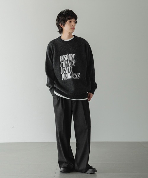 LOWRYS FARM（ローリーズファーム）の「【LFM(U)】キモウワイドタックスラックスパンツ　 601661（スラックス・メンズ・ブラウン/ブラック・MEDIUM/LARGE）」の3枚目の写真