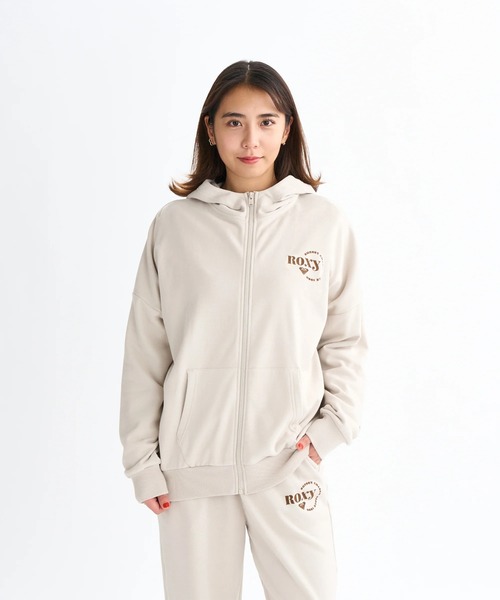 セール】JIVY ZIP HOODIE /ロキシーロゴワンポイントドロップ