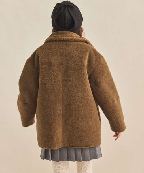 MIRROR STOKE（ミラーストーク）の「【ZOZO限定】BOA REVERSIBLE MOUTON JACKET/ボアリバーシブルムートンジャケット（その他アウター・レディース・ダークブラウン/カーキ・MEDIUM）」の14枚目の写真