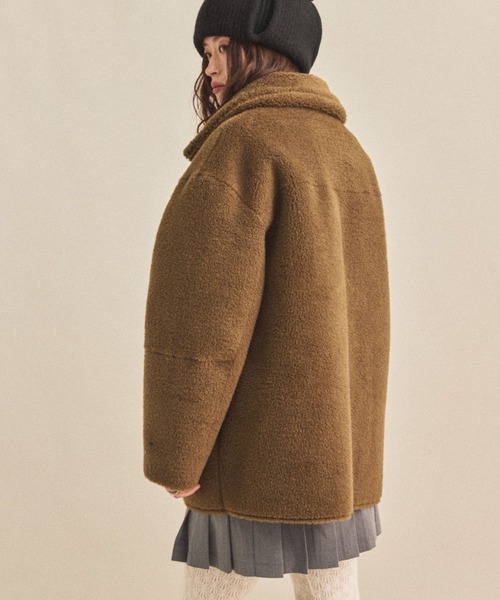 MIRROR STOKE（ミラーストーク）の「【ZOZO限定】BOA REVERSIBLE MOUTON JACKET/ボアリバーシブルムートンジャケット（その他アウター・レディース・ダークブラウン/カーキ・MEDIUM）」の12枚目の写真