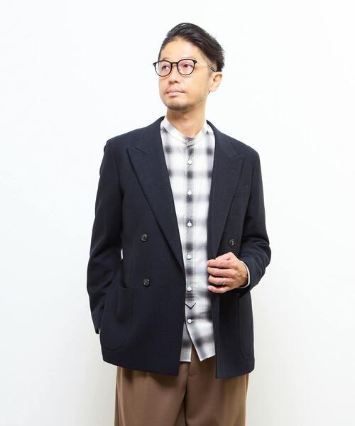 MEN'S MELROSE（メンズメルローズ）の「ブリティッシュウールコンフォートジャケット | 防シワ / 防臭 / 保温（テーラードジャケット・メンズ・グレー/ネイビー・4/3/2）」の2枚目の写真