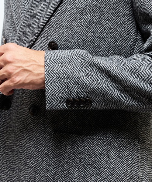 MEN'S MELROSE（メンズメルローズ）の「ブリティッシュウールコンフォートジャケット | 防シワ / 防臭 / 保温（テーラードジャケット・メンズ・グレー/ネイビー・4/3/2）」の3枚目の写真