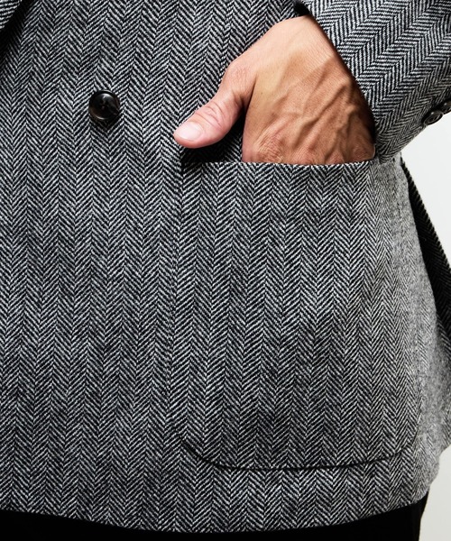 MEN'S MELROSE（メンズメルローズ）の「ブリティッシュウールコンフォートジャケット | 防シワ / 防臭 / 保温（テーラードジャケット・メンズ・グレー/ネイビー・4/3/2）」の6枚目の写真