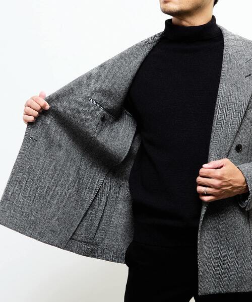 MEN'S MELROSE（メンズメルローズ）の「ブリティッシュウールコンフォートジャケット | 防シワ / 防臭 / 保温（テーラードジャケット・メンズ・グレー/ネイビー・4/3/2）」の21枚目の写真