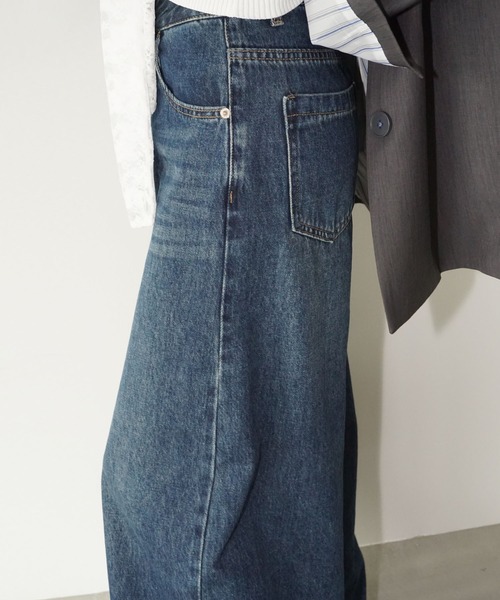 chuclla（チュクラ）の「ハイウェストワイドデニムパンツ chw25a083（デニムパンツ・レディース・ブルー・S/M/L）」の3枚目の写真