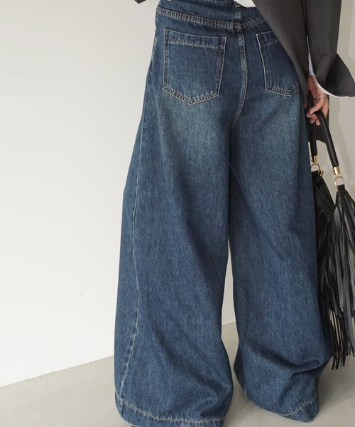 chuclla（チュクラ）の「ハイウェストワイドデニムパンツ chw25a083（デニムパンツ・レディース・ブルー・S/M/L）」の6枚目の写真