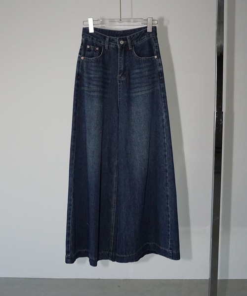chuclla（チュクラ）の「ハイウェストワイドデニムパンツ chw25a083（デニムパンツ・レディース・ブルー・S/M/L）」の10枚目の写真