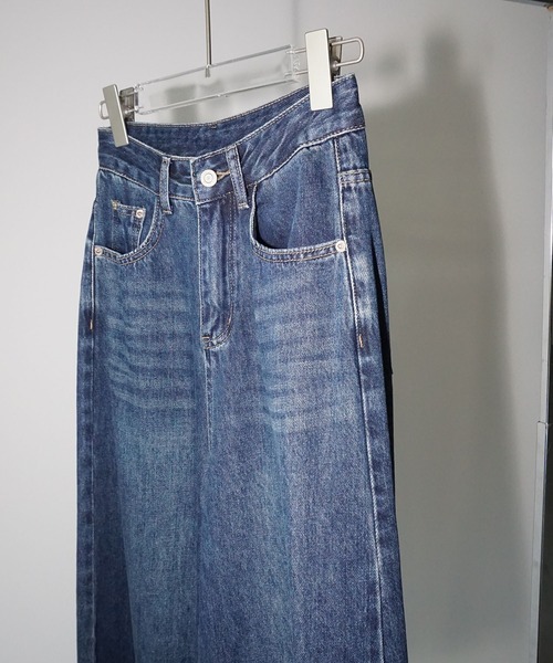 chuclla（チュクラ）の「ハイウェストワイドデニムパンツ chw25a083（デニムパンツ・レディース・ブルー・S/M/L）」の12枚目の写真