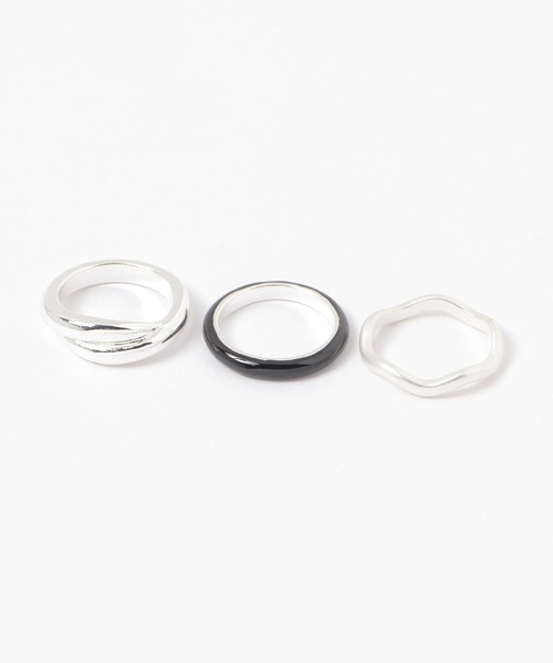 niko and...（ニコアンド）の「カラー3SETリング（リング・レディース・ブラック/ブルー/ホワイト・0）」の3枚目の写真