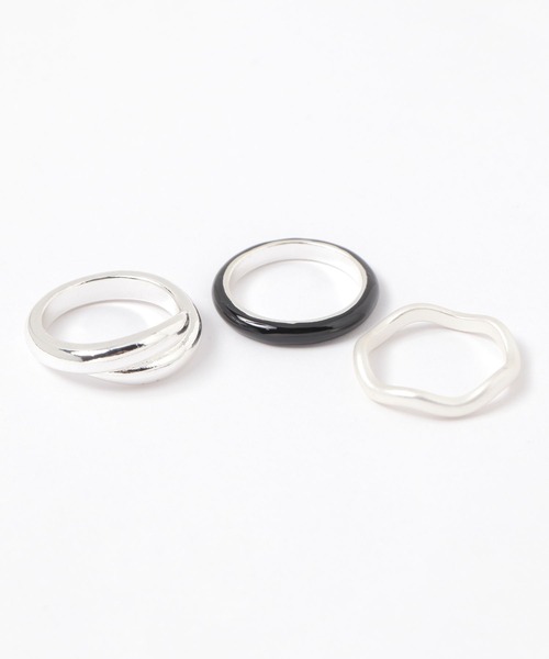 niko and...（ニコアンド）の「カラー3SETリング（リング・レディース・ブラック/ブルー/ホワイト・0）」の5枚目の写真