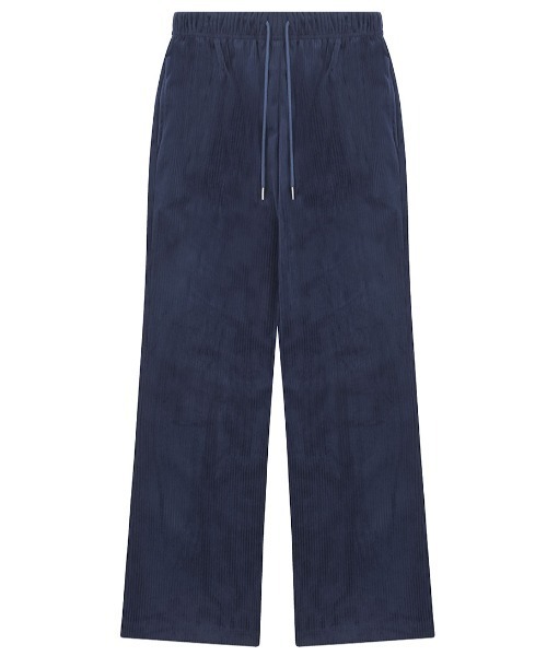 muahmuah(ムーアムーア)の「A'GEM/9 × .kom 『muah muah/ムーアムーア』 LOGO STITCH VELVET TRAINING PANTS/ベルベット ロゴ ステッチパンツ(スウェットパンツ・レディース・ネイビー/ピンク/グレー/ブラック・FREE)」の5枚目の写真