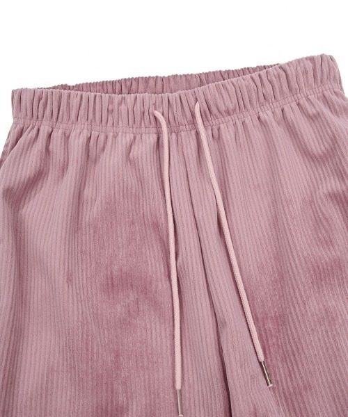 muahmuah(ムーアムーア)の「A'GEM/9 × .kom 『muah muah/ムーアムーア』 LOGO STITCH VELVET TRAINING PANTS/ベルベット ロゴ ステッチパンツ(スウェットパンツ・レディース・ネイビー/ピンク/グレー/ブラック・FREE)」の7枚目の写真
