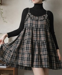 SPINNS | ティアードキャミワンピース/チェック/NEO森ガール(ワンピース)