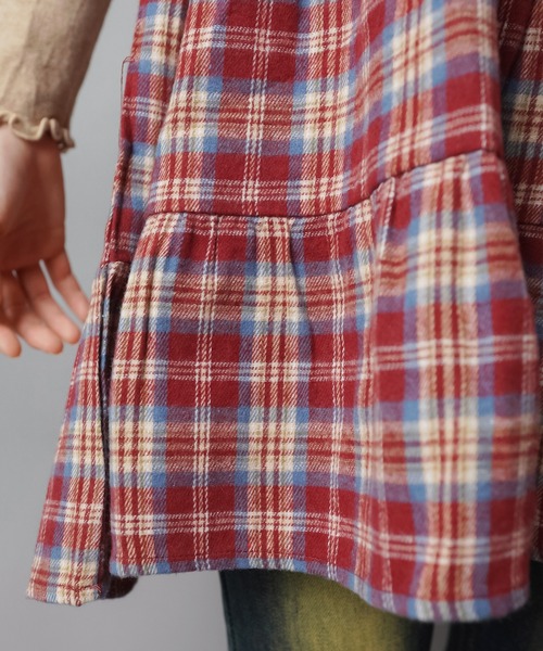 SPINNS（スピンズ）の「ティアードキャミワンピース/チェック/NEO森ガール（ワンピース・レディース・イエロー/バーガンディー/ブラック・ONESIZE）」の13枚目の写真