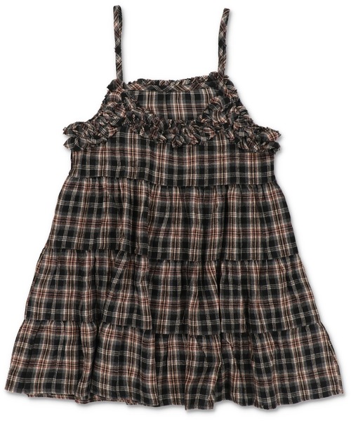 SPINNS（スピンズ）の「ティアードキャミワンピース/チェック/NEO森ガール（ワンピース・レディース・イエロー/バーガンディー/ブラック・ONESIZE）」の19枚目の写真