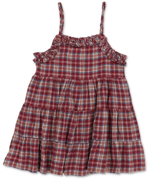 SPINNS（スピンズ）の「ティアードキャミワンピース/チェック/NEO森ガール（ワンピース・レディース・イエロー/バーガンディー/ブラック・ONESIZE）」の22枚目の写真