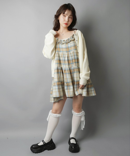 ティアードキャミワンピース/チェック/NEO森ガール（ワンピース