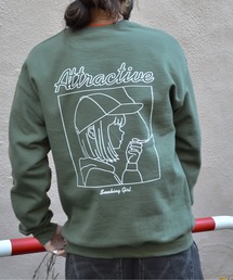 MODISH GAZE（モディシュガゼ）の「【MODISH GAZE】スモーキングガール裏起毛スウェットトレーナー（スウェット）」