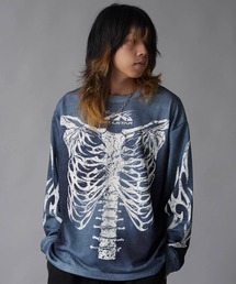 All-over print Crewneck jersey shirt / オーバープリント クルーネックスウェット トレーナー 秋 秋服メンズ 2026年秋冬