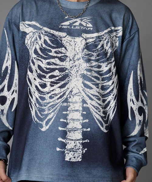 Theater code（シアターコード）の「【60%OFF】All-over print Crewneck jersey shirt / オーバープリント クルーネックスウェット（スウェット・メンズ・ブラック/ブラック×レッド・M/L）」の19枚目の写真