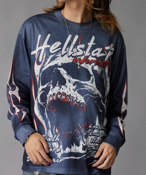 Theater code（シアターコード）の「【60%OFF】All-over print Crewneck jersey shirt / オーバープリント クルーネックスウェット（スウェット・メンズ・ブラック/ブラック×レッド・M/L）」の11枚目の写真