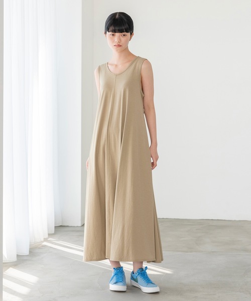 sneeuw（スニュウ）の「レースアップワンピース（ワンピース・レディース・ベージュ/グリーン・1/2）」の5枚目の写真