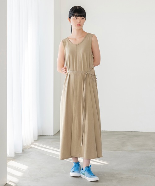 sneeuw（スニュウ）の「レースアップワンピース（ワンピース・レディース・ベージュ/グリーン・1/2）」の7枚目の写真