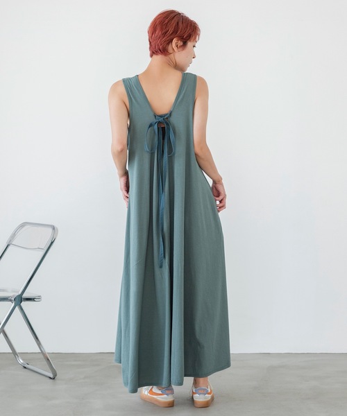 sneeuw（スニュウ）の「レースアップワンピース（ワンピース・レディース・ベージュ/グリーン・1/2）」の10枚目の写真