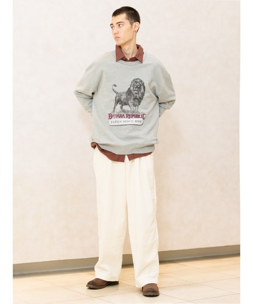 Banana Republic（バナナリパブリック）の「◆ルーズ プリーツ コーデュロイ パンツ（その他パンツ・メンズ・バーガンディー/オフホワイト・28W 30L/34W 30L/33W 30L/32W 30L/30W 30L/31W 30L/29W 30L）」の6枚目の写真