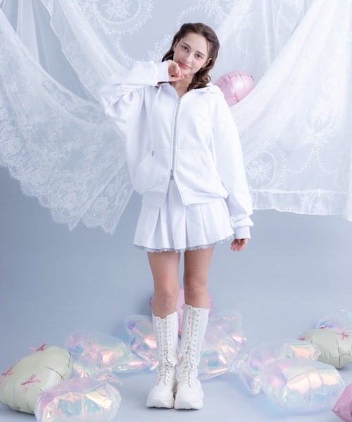 レースプリーツスウェットスカート（スカート）｜Poika（ポイカ）の