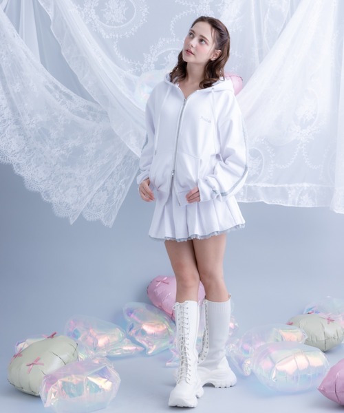 Poika(ポイカ)の「レースプリーツスウェットスカート(スカート・レディース・ホワイト/グレー・SMALL/MEDIUM)」の20枚目の写真