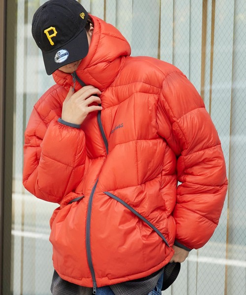 WILD THINGS（ワイルドシングス）の「WILD THINGS/ワイルドシングス BIVOUAC LOFT JACKET LOFTECH ブランドロゴ ダウンジャケット ポケッタブル（ダウンジャケット/コート・メンズ・ブラック/レッド/マスタード・M/L/XL）」の18枚目の写真