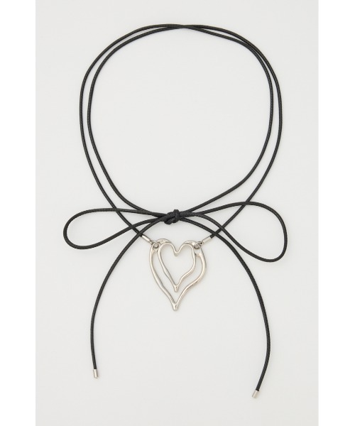 SLY（スライ）の「HEART CHARM CHOKER ハートチャーム チョーカー（チョーカー・レディース・レッド/ブラック・FREE）」の2枚目の写真