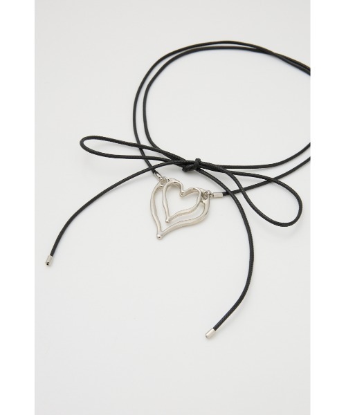 SLY（スライ）の「HEART CHARM CHOKER ハートチャーム チョーカー（チョーカー・レディース・レッド/ブラック・FREE）」の3枚目の写真