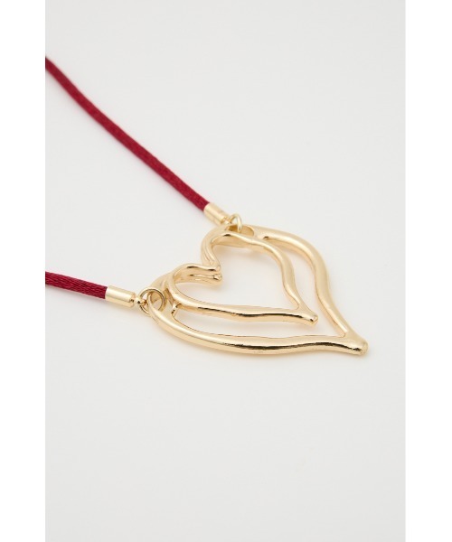 SLY（スライ）の「HEART CHARM CHOKER ハートチャーム チョーカー（チョーカー・レディース・レッド/ブラック・FREE）」の8枚目の写真