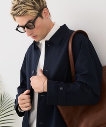 ステンカラーコート（ブルー・ネイビー/青色系・防水/撥水/防汚