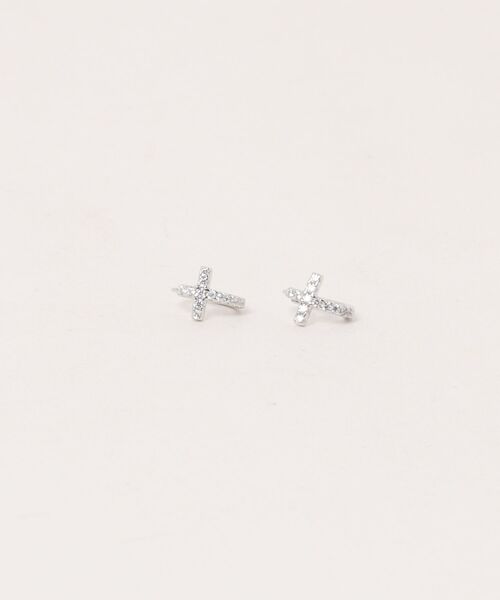 Burner(バーナー)の「【blatto 925silver】シルバー925 クロスモチーフフープピアス esm-pierce-46-22【RBTS】(ピアス(両耳用)・レディース・シルバー/ゴールド・FREE)」の7枚目の写真