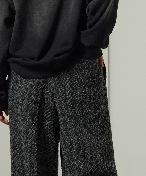 Alfred Alex(アルフレッドアレックス)の「【Alfred Alex】ヘビータックツイードワイドストレートパンツ(スラックス・メンズ・チャコール/グレー・M/S/L)」の16枚目の写真