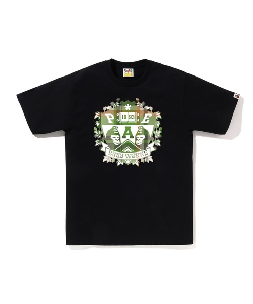 BAPE CHECK UNIVERSITY EMBLEM TEE