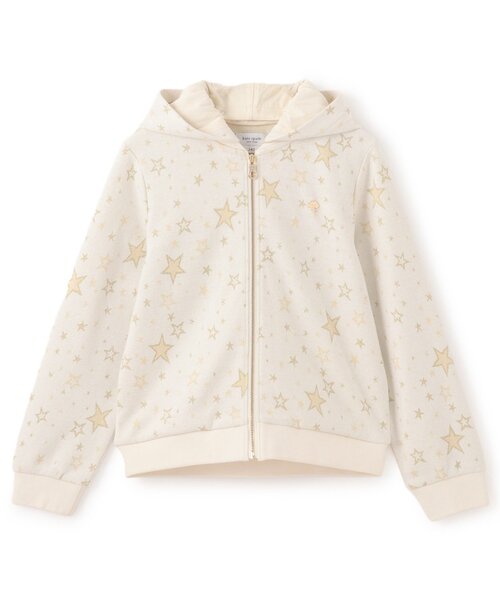 kate spade new york kids(ケイトスペードニューヨーク)の「スターダストジャカードパーカ(パーカー・キッズ・ブラック/オフホワイト・150cm/120cm/130cm/140cm/160cm)」の1枚目の写真