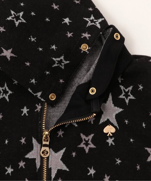 kate spade new york kids(ケイトスペードニューヨーク)の「スターダストジャカードパーカ(パーカー・キッズ・ブラック/オフホワイト・150cm/120cm/130cm/140cm/160cm)」の6枚目の写真