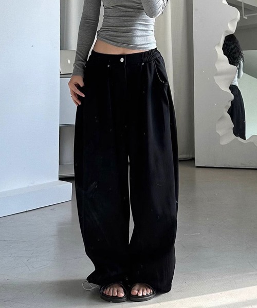 SallyLunn(サリーラン)の「ウエストボタンスウェットパンツ(スウェットパンツ・レディース・ブラック/グレー・MEDIUM/LARGE)」の3枚目の写真