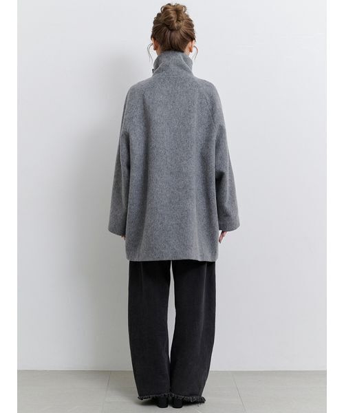 セール】＜kannaさんコラボ＞ウール混スタンドカラーオーバーサイズ