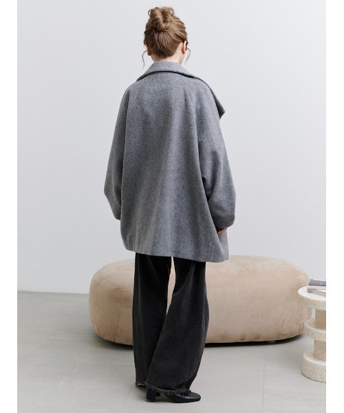 セール】＜kannaさんコラボ＞ウール混スタンドカラーオーバーサイズ