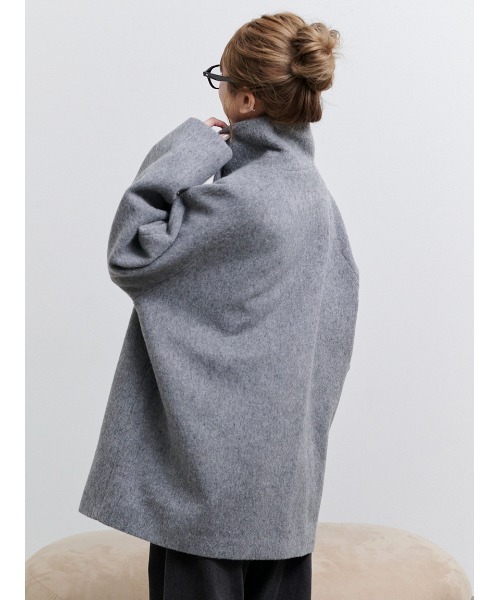 セール】＜kannaさんコラボ＞ウール混スタンドカラーオーバーサイズ