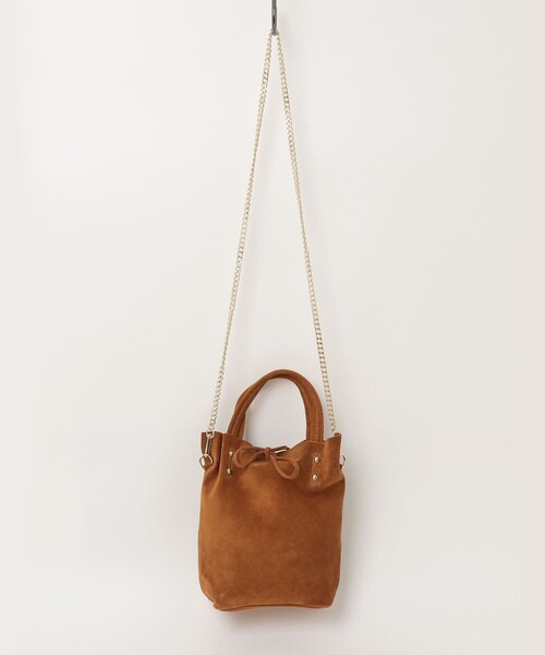 AULENTTI(オウレンティ)の「【AULENTTI/オーレンティ】スエードバケツトートチェーンショルダーバッグ(ショルダーバッグ・レディース・ブラウン/キャメル・FREE)」の8枚目の写真