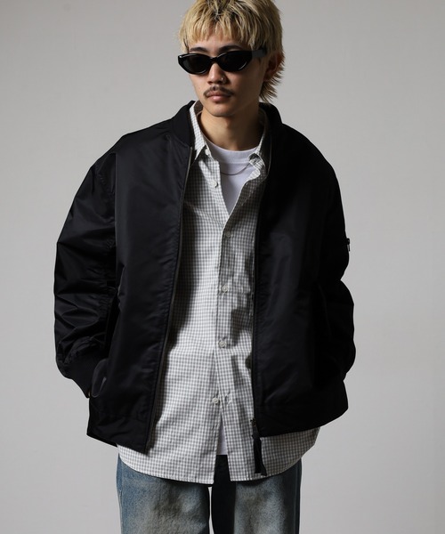 セール】ナイロンAライン裾ボリュームブルゾン MA-1（MA-1）｜OMNES