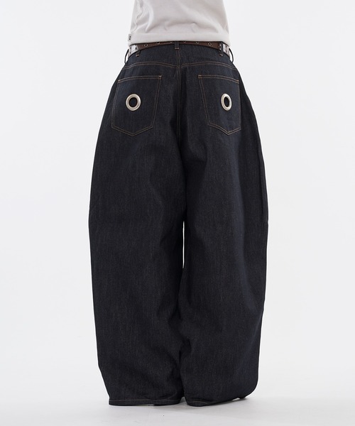 ASSORT EYELET DESIGN CURVE WIDE PANTS / アソートアイレットデザイ