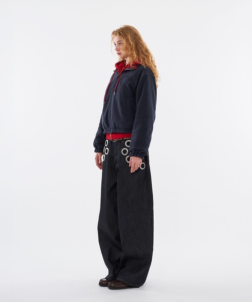 WISH FOR EVER(ウィッシュフォーエバー)の「ASSORT EYELET DESIGN CURVE WIDE PANTS / アソートアイレットデザイカーブワイドパンツ(デニムパンツ・メンズ・ライトブルー/インディゴブルー・SMALL/LARGE/MEDIUM)」の20枚目の写真